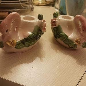 Vintage GEESE PLANTER CANDLE Sticks Royal Sealey Japan